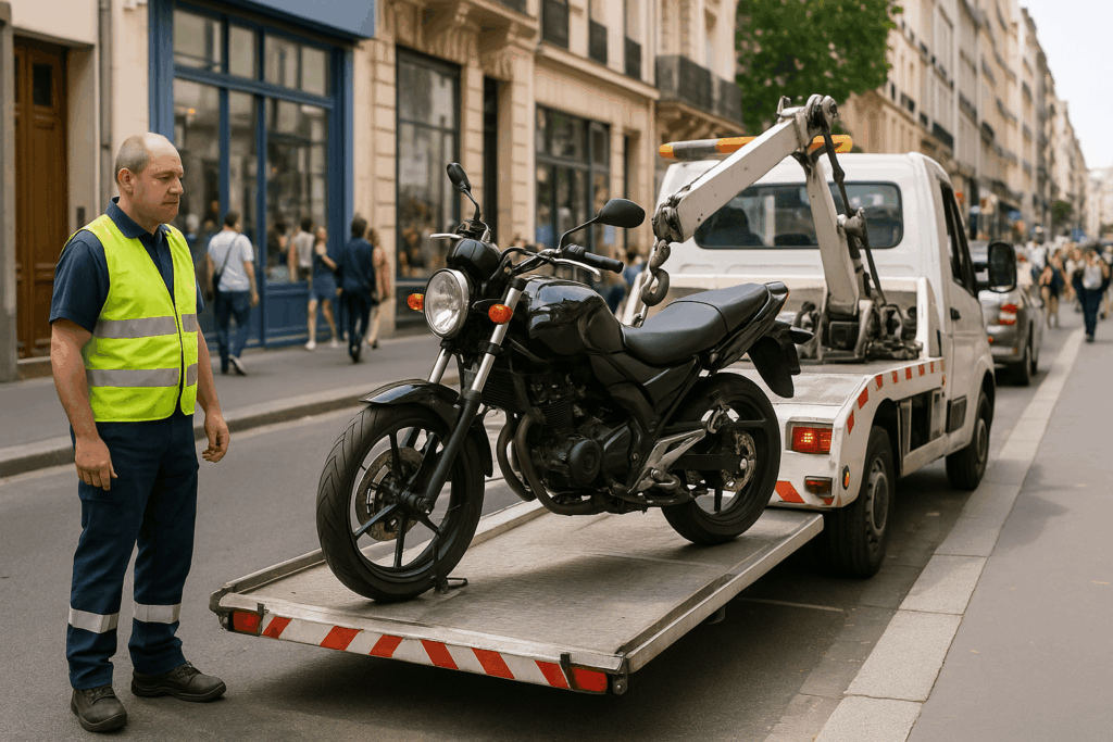 Moto mise en fourrière à Laval
