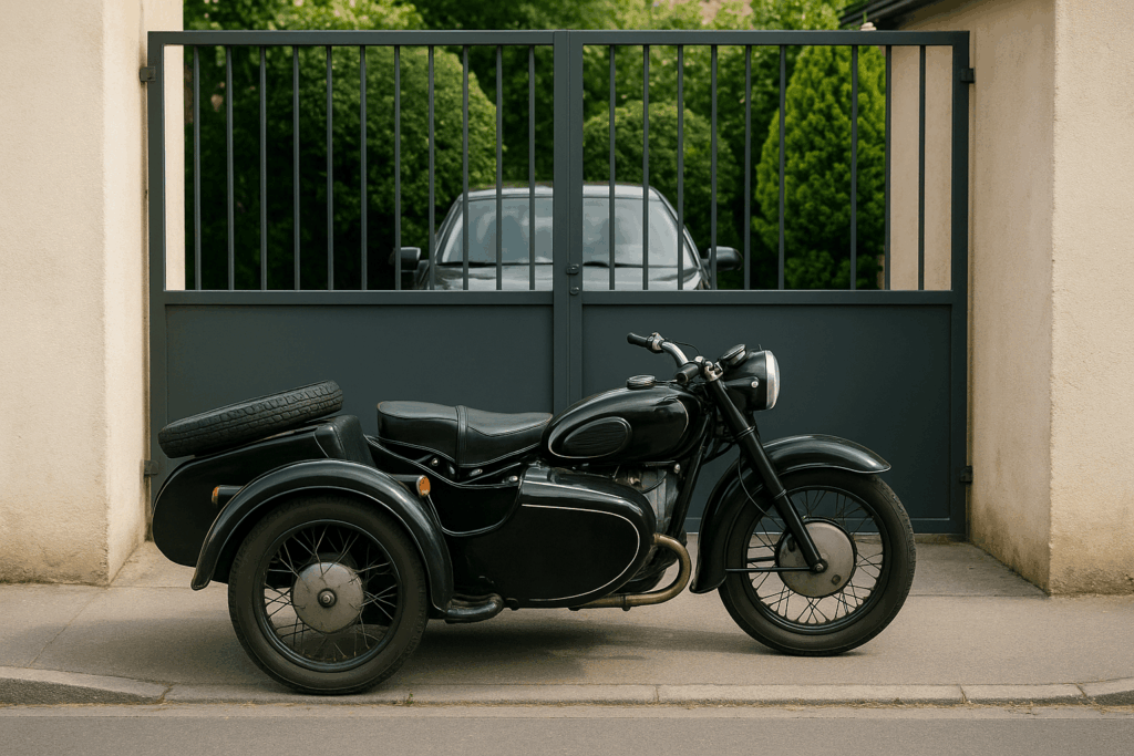 Moto mal garée à Narbonne