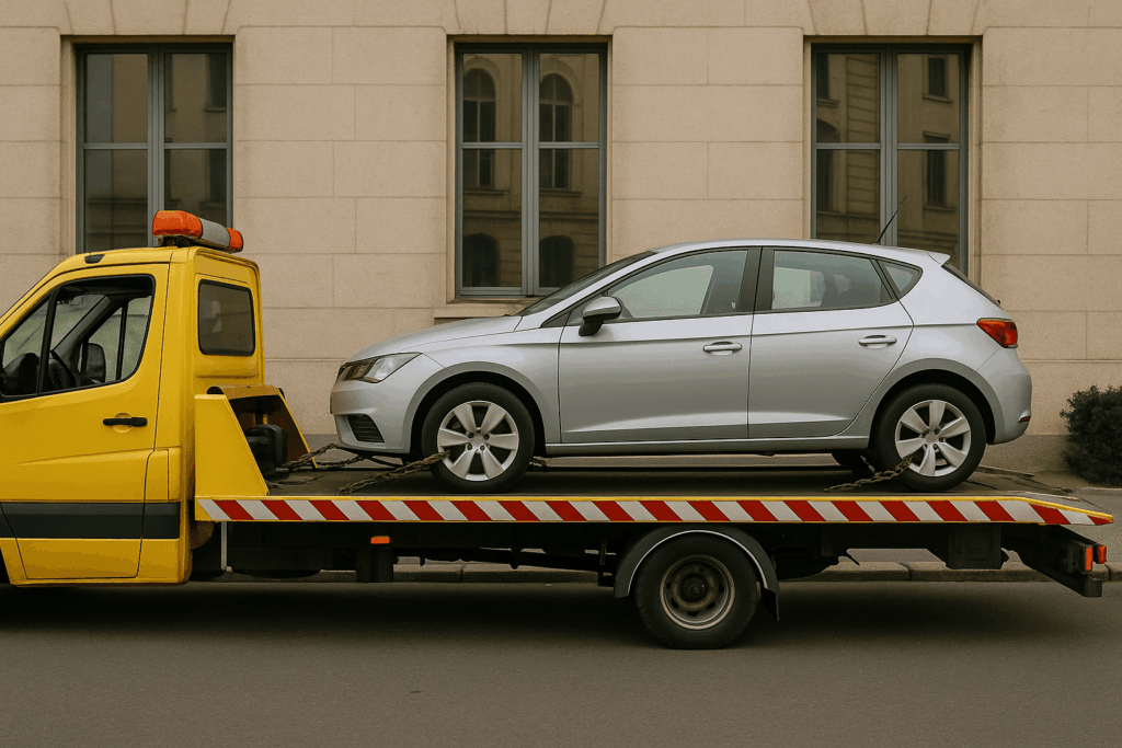 Voiture en fourrière à Roanne