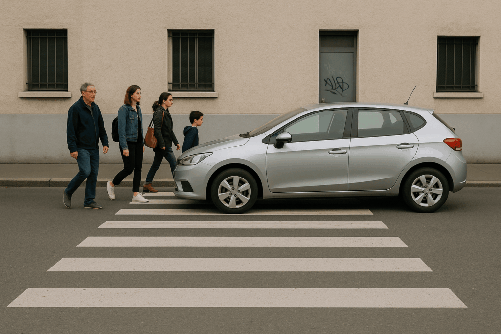 Voiture mal garée à Saint-Brieuc