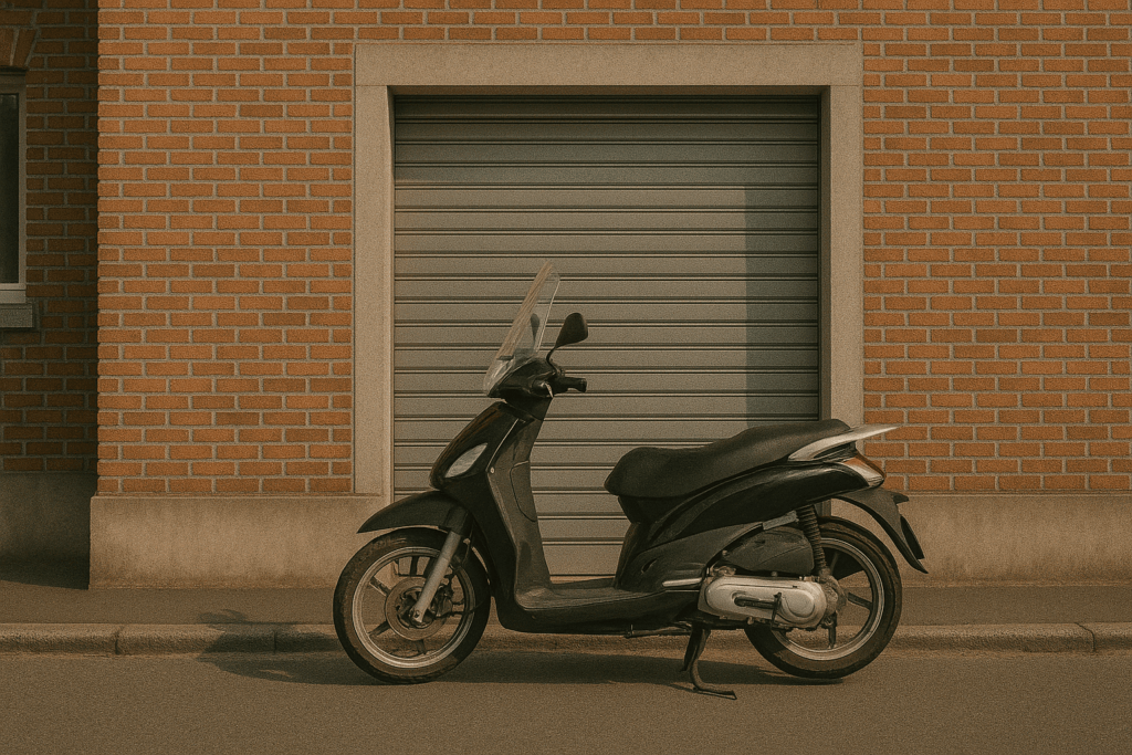 Scooter mal garé à Saint-Malo
