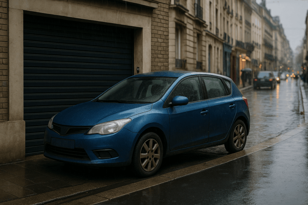 Voiture mal garée à Vénissieux