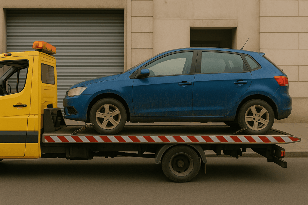 Véhicule mis en fourrière à Bron