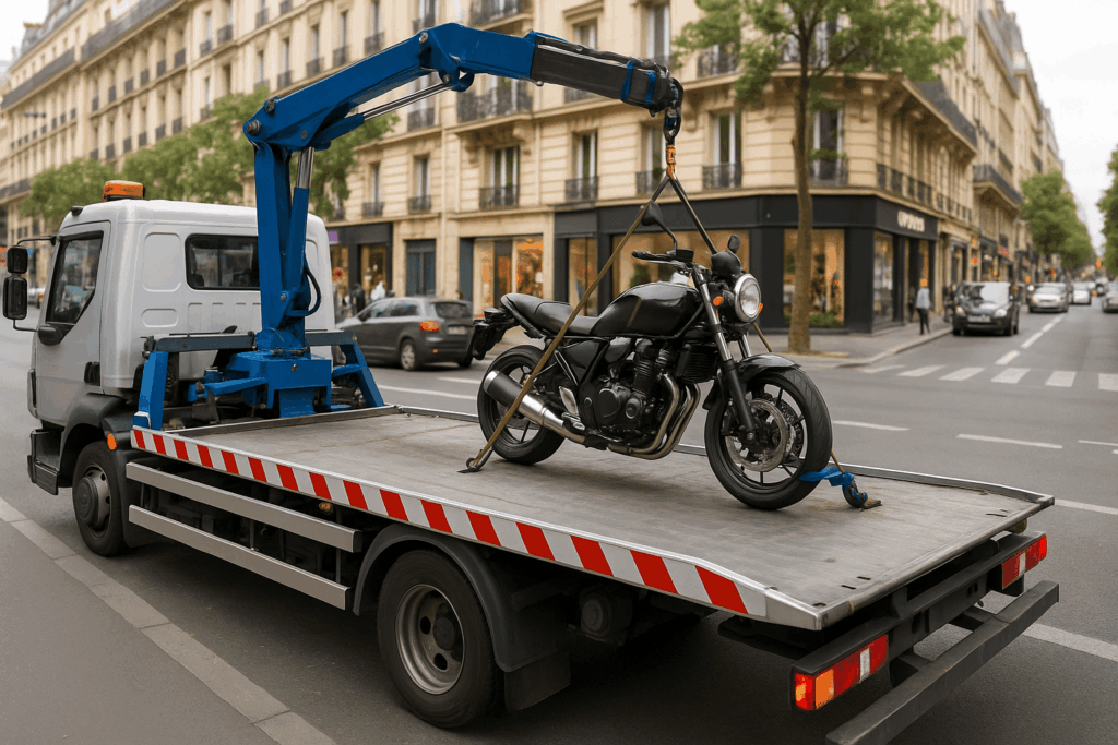 Mise en fourrière d'une moto en Bretagne