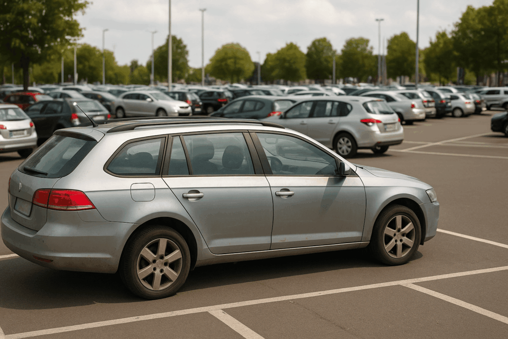 Voiture dans un parking à Saint-Herblain