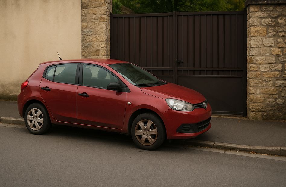 Véhicule mal garé à Metz