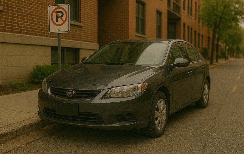 Véhicule mal garé à Bourges