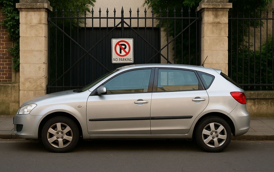 Voiture garée devant un portail à Saint-Michel-sur-Orge