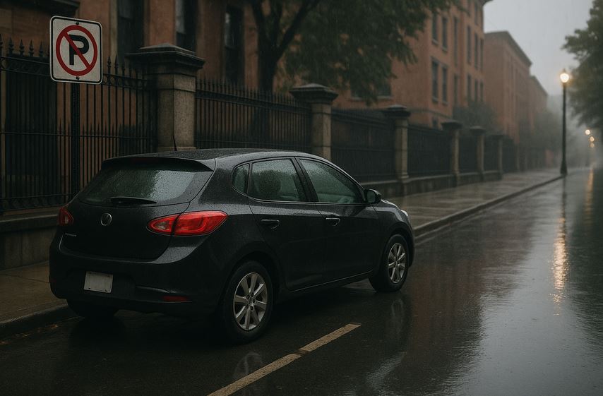 Voiture mal garée à Saint-Sébastien-sur-Loire