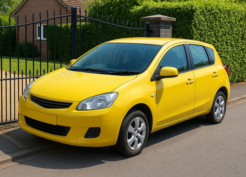 Véhicule devant un portail à Salon-de-Provence