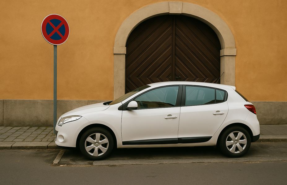 Véhicule mal garé à Soissons