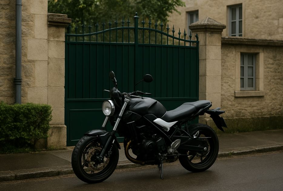 Moto mal garée à Abbeville