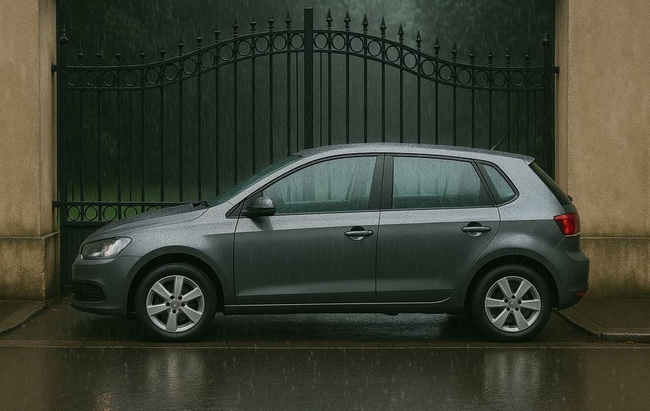 Voiture garée devant un portail à Béthune