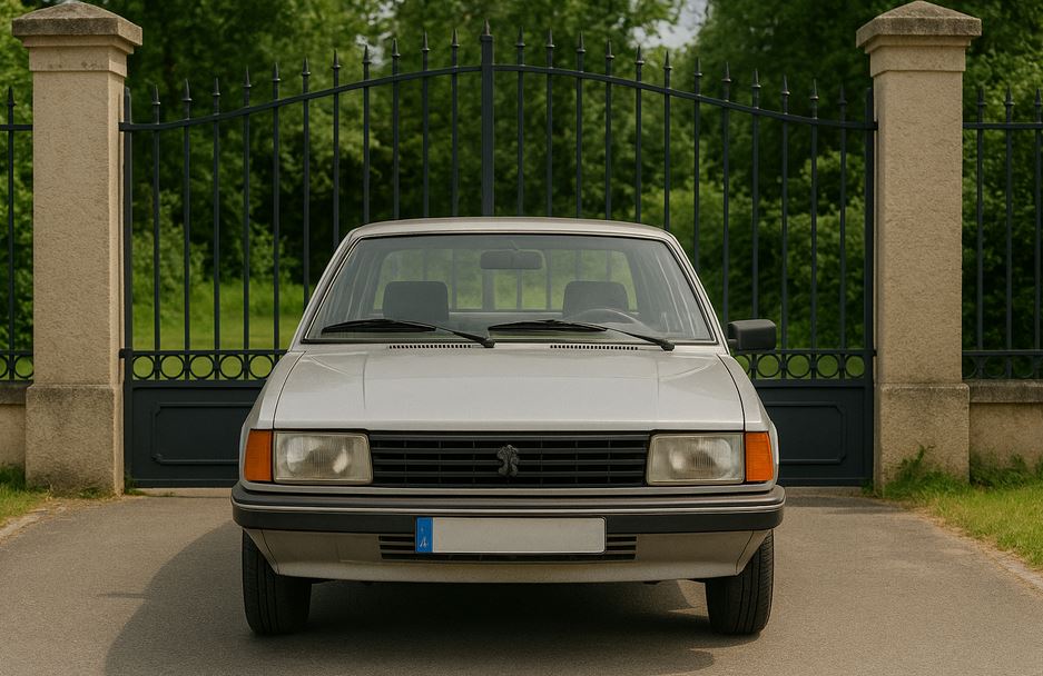 Véhicule devant un portail à Brunoy