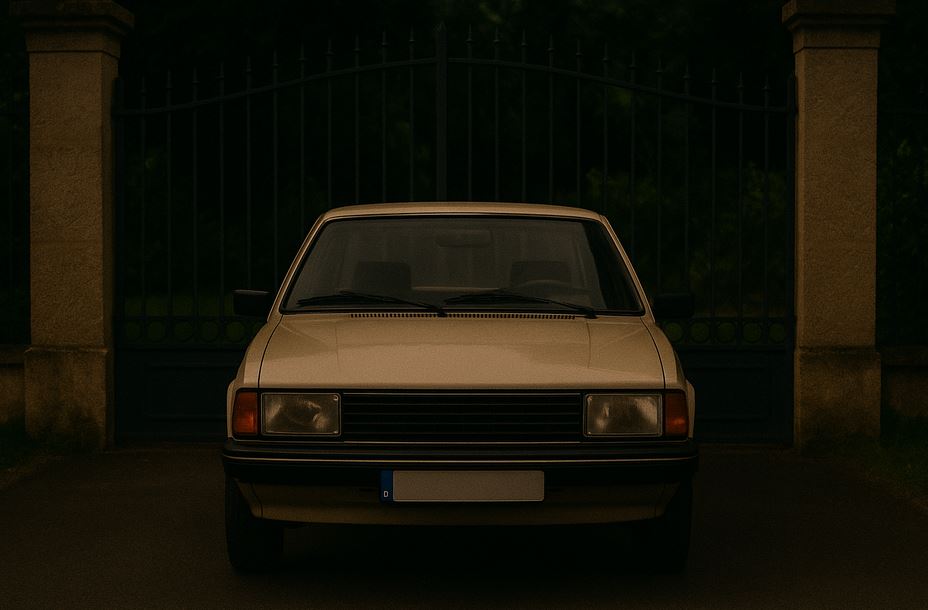 Voiture devant un portail à Libourne