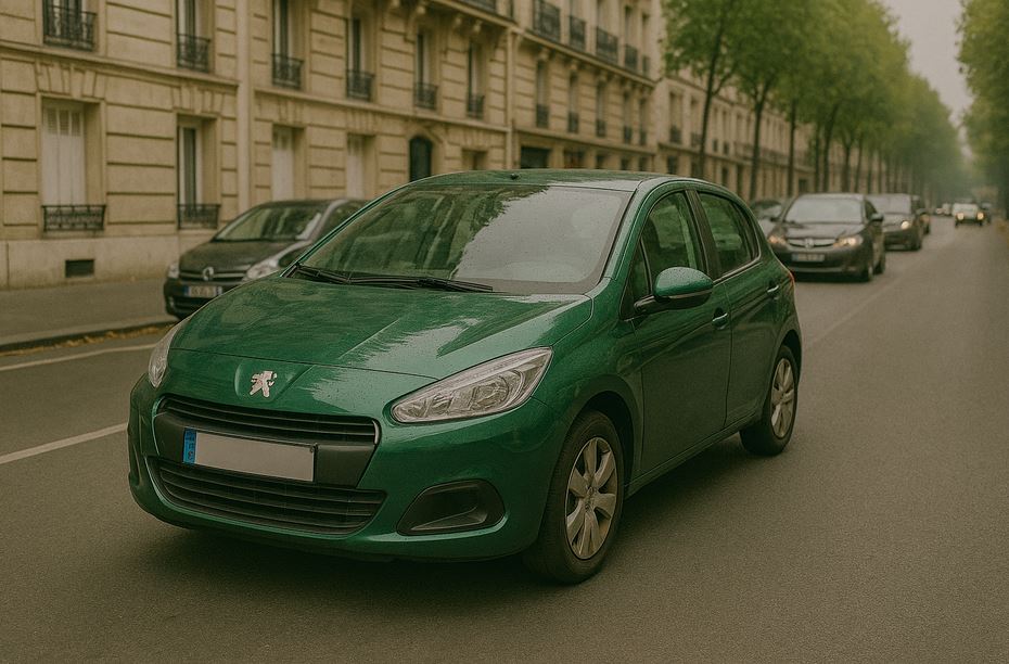Voiture gênant la circulation à Montbéliard