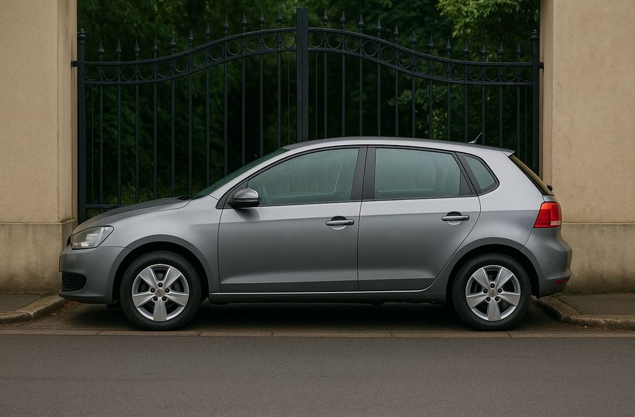 Voiture garée devant un portail à Grenoble