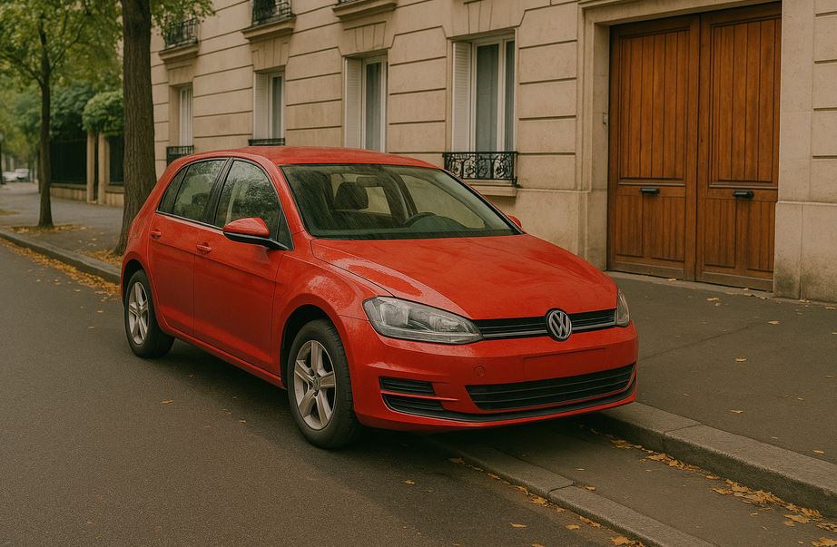Voiture mal garée à Saintes
