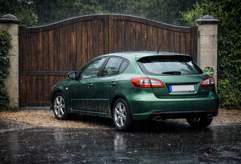 Voiture devant un portail à Lormont