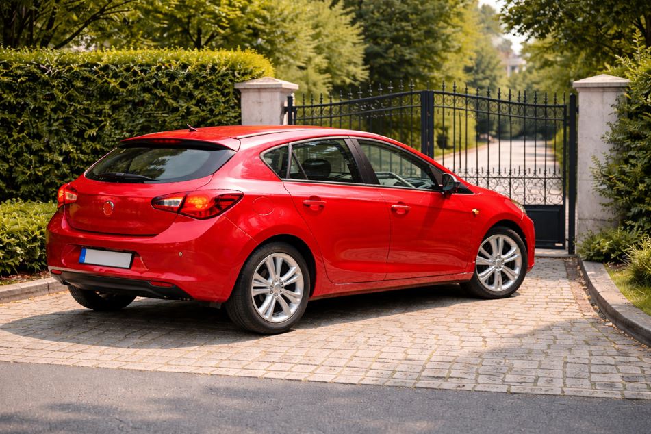 Voiture devant un portail à Nancy