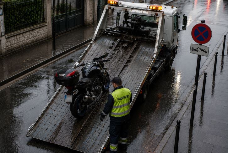 Mise en fourrière de moto à Brive-la-Gaillarde