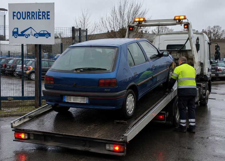 Voiture en fourrière à Chilly-Mazarin